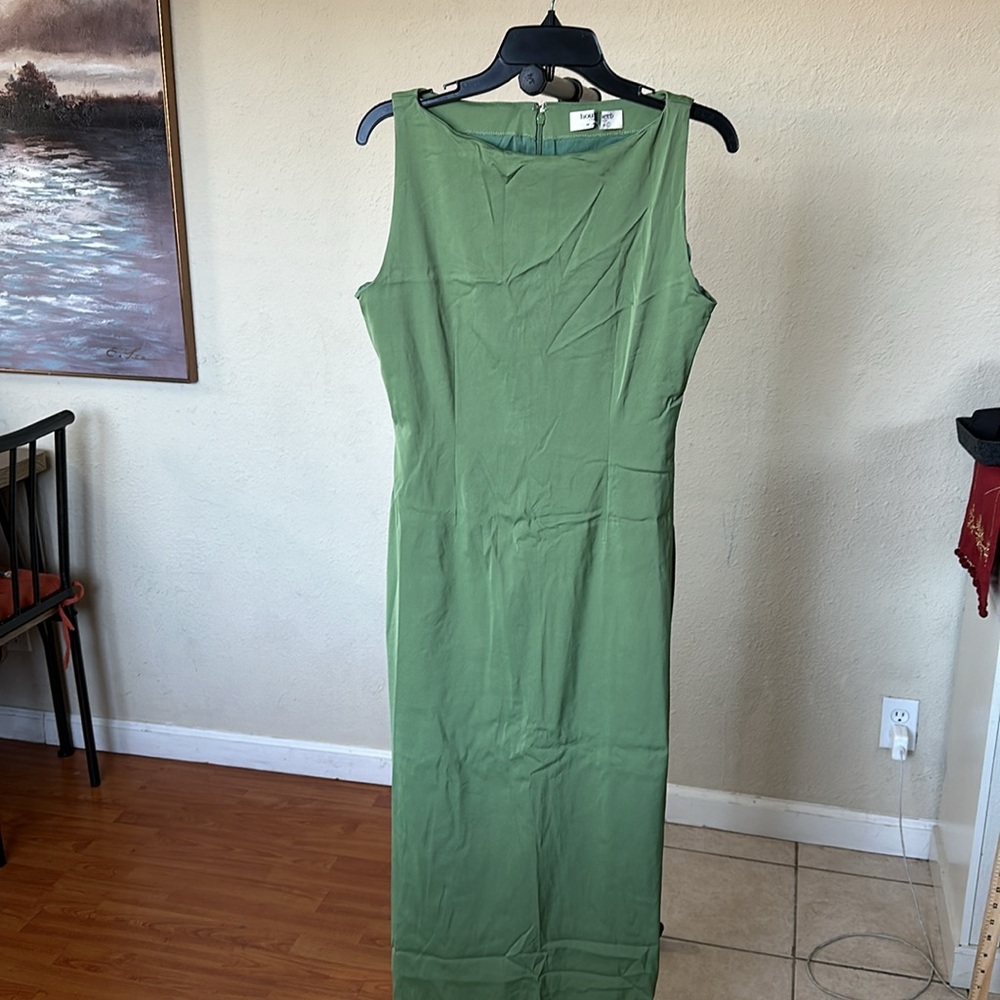 HOUSE OF CB 'Filomena' Olive Boat‎ Neck Maxi Dress NWOT size L - Picture 8 of 12